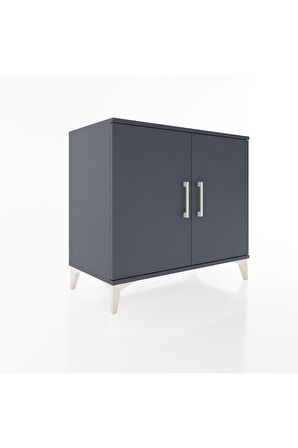 Hyperion Şifonyer 2 Raflı 2 Kapaklı 88x44x80 Antrasit-Antrasit
