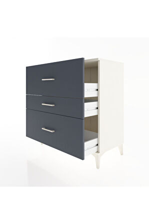 Hyperion Şifonyer 3 Çekmeceli 88x44x96 Aytaşı-Antrasit