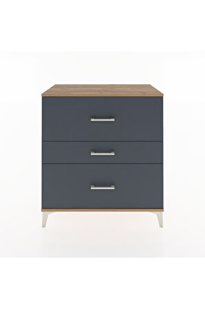 Hyperion Şifonyer 3 Çekmeceli 88x44x96 Çam-Antrasit