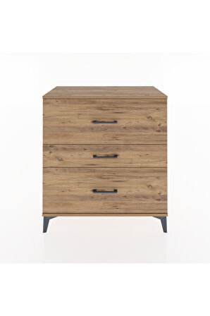 Hyperion Şifonyer 3 Çekmeceli 88x44x96 Çam-Çam