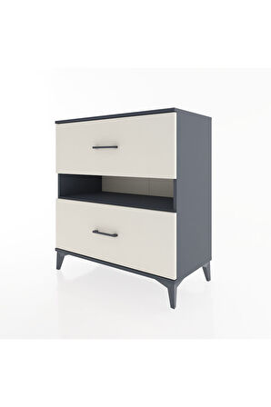 Hyperion Şifonyer Tek Raflı 2 Çekmeceli 88x44x96 Antrasit-Aytaşı