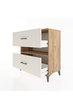 Hyperion Şifonyer Tek Raflı 2 Çekmeceli 88x44x96 Çam-Aytaşı