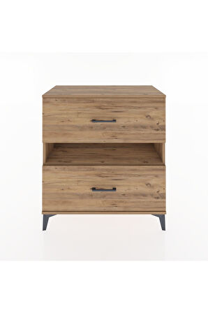 Hyperion Şifonyer Tek Raflı 2 Çekmeceli 88x44x96 Çam-Çam