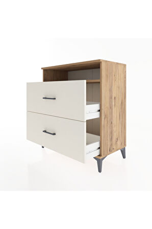 Hyperion Şifonyer Tek Raflı 2 Çekmeceli 88x44x96 Çam-Aytaşı