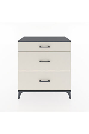 Hyperion Şifonyer 3 Çekmeceli 88x44x96 Antrasit-Aytaşı