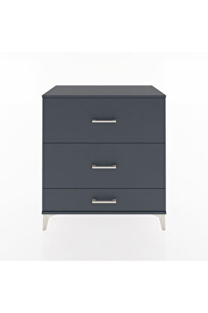 Hyperion Şifonyer 3 Çekmeceli 88x44x96 Antrasit-Antrasit