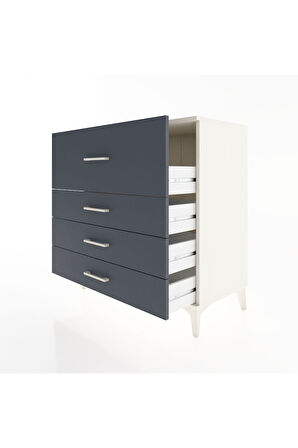 Hyperion Şifonyer 4 Çekmeceli 88x44x96 Aytaşı-Antrasit