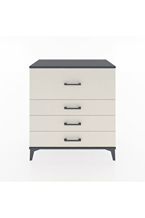 Hyperion Şifonyer 4 Çekmeceli 88x44x96 Antrasit-Aytaşı