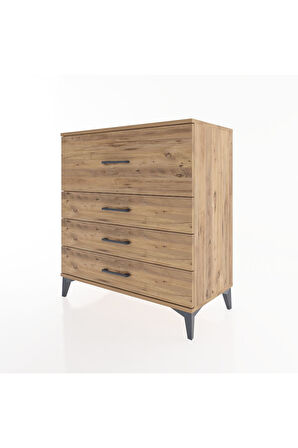 Hyperion Şifonyer 4 Çekmeceli 88x44x96 Çam-Çam