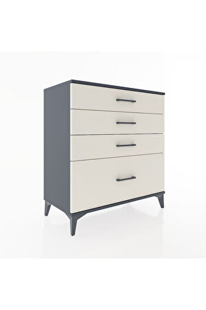 Hyperion Şifonyer 4 Çekmeceli 88x44x96 Antrasit-Aytaşı