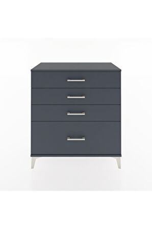 Hyperion Şifonyer 4 Çekmeceli 88x44x96 Antrasit-Antrasit