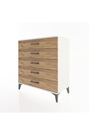 Hyperion Şifonyer 5 Çekmeceli 88x44x96 Aytaşı-Çam