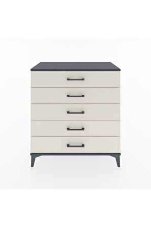 Hyperion Şifonyer 5 Çekmeceli 88x44x96 Antrasit-Aytaşı