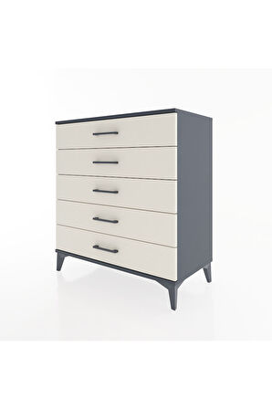 Hyperion Şifonyer 5 Çekmeceli 88x44x96 Antrasit-Aytaşı