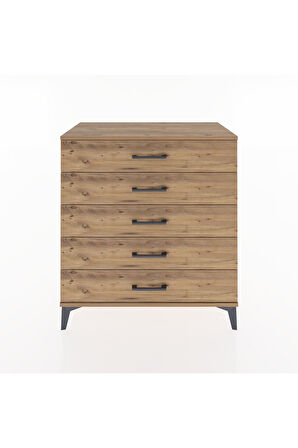 Hyperion Şifonyer 5 Çekmeceli 88x44x96 Çam-Çam