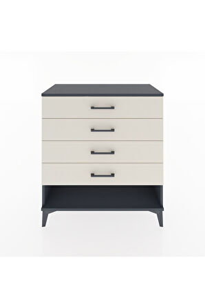 Hyperion Şifonyer 4 Çekmeceli 88x44x96 Antrasit-Aytaşı