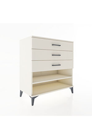 Hyperion Şifonyer Tek Raflı 3 Çekmeceli 88x44x96 Aytaşı-Aytaşı
