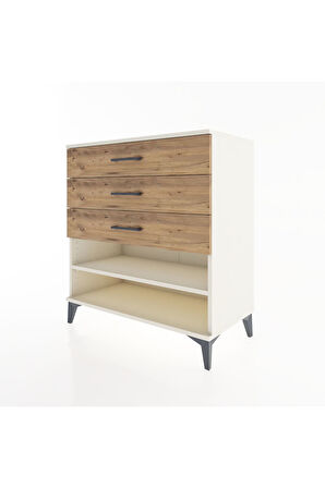 Hyperion Şifonyer Tek Raflı 3 Çekmeceli 88x44x96 Aytaşı-Çam