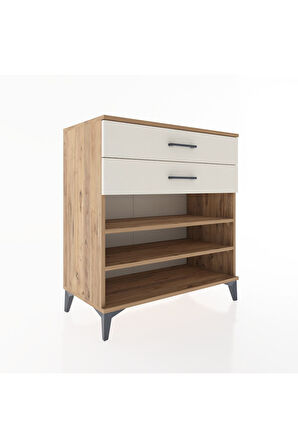 Hyperion Şifonyer 2 Raflı 2 Çekmeceli 88x44x96 Çam-Aytaşı