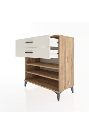 Hyperion Şifonyer 2 Raflı 2 Çekmeceli 88x44x96 Çam-Aytaşı