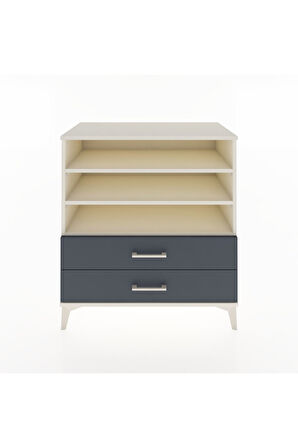 Hyperion Şifonyer 3 Raflı 2 Çekmeceli 88x44x96 Aytaşı-Antrasit