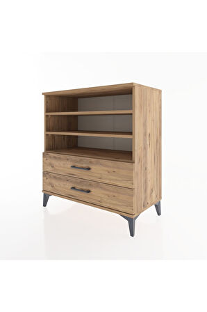 Hyperion Şifonyer 3 Raflı 2 Çekmeceli 88x44x96 Çam-Çam