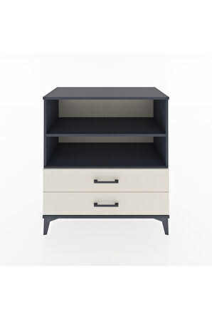 Hyperion Şifonyer 2 Raflı 2 Çekmeceli 88x44x96 Antrasit-Aytaşı