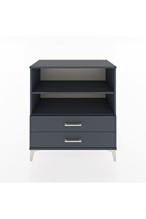 Hyperion Şifonyer 2 Raflı 2 Çekmeceli 88x44x96 Antrasit-Antrasit