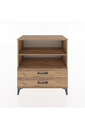 Hyperion Şifonyer 2 Raflı 2 Çekmeceli 88x44x96 Çam-Çam