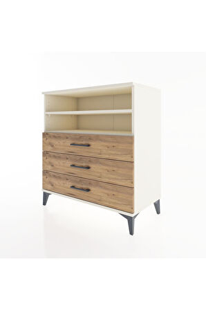 Hyperion Şifonyer 2 Raflı 3 Çekmeceli 88x44x96 Aytaşı-Çam