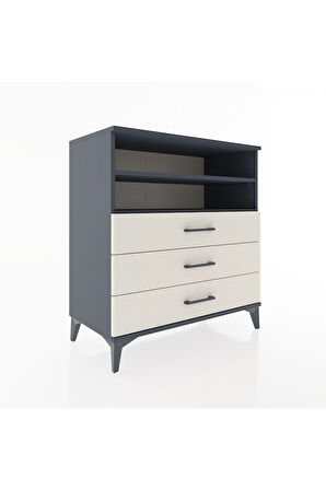 Hyperion Şifonyer 2 Raflı 3 Çekmeceli 88x44x96 Antrasit-Aytaşı