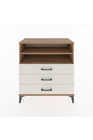 Hyperion Şifonyer 2 Raflı 3 Çekmeceli 88x44x96 Çam-Aytaşı