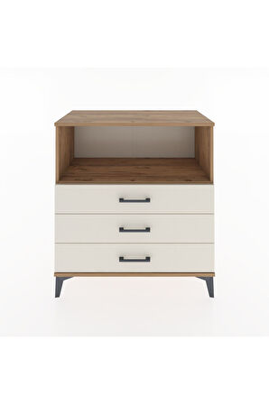 Hyperion Şifonyer Tek Raflı 3 Çekmeceli 88x44x96 Çam-Aytaşı