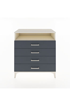 Hyperion Şifonyer Tek Raflı 4 Çekmeceli 88x44x96 Aytaşı-Antrasit