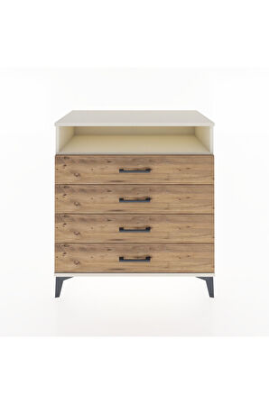 Hyperion Şifonyer Tek Raflı 4 Çekmeceli 88x44x96 Aytaşı-Çam