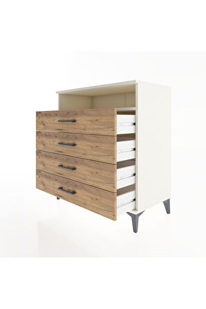 Hyperion Şifonyer Tek Raflı 4 Çekmeceli 88x44x96 Aytaşı-Çam