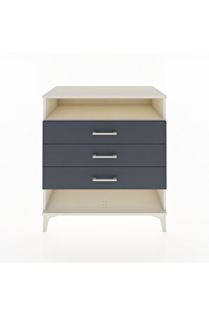 Hyperion Şifonyer Tek Raflı 3 Çekmeceli 88x44x96 Aytaşı-Antrasit