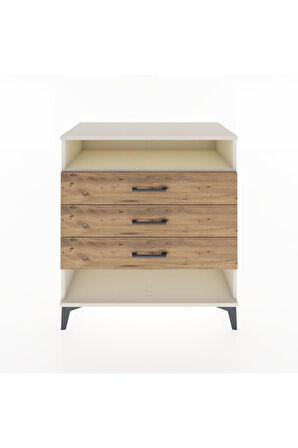 Hyperion Şifonyer Tek Raflı 3 Çekmeceli 88x44x96 Aytaşı-Çam