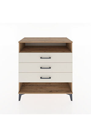 Hyperion Şifonyer Tek Raflı 3 Çekmeceli 88x44x96 Çam-Aytaşı