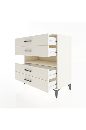 Hyperion Şifonyer Tek Raflı 4 Çekmeceli 88x44x96 Aytaşı-Aytaşı