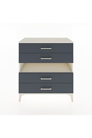 Hyperion Şifonyer Tek Raflı 4 Çekmeceli 88x44x96 Aytaşı-Antrasit