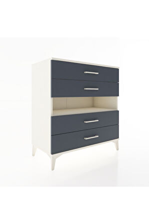 Hyperion Şifonyer Tek Raflı 4 Çekmeceli 88x44x96 Aytaşı-Antrasit