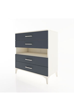 Hyperion Şifonyer Tek Raflı 4 Çekmeceli 88x44x96 Aytaşı-Antrasit