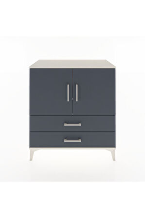 Hyperion Şifonyer 3 Raflı 2 Çekmeceli 2 Kapaklı 88x44x96 Aytaşı-Antrasit