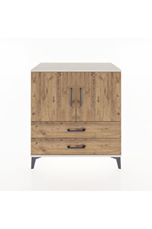 Hyperion Şifonyer 3 Raflı 2 Çekmeceli 2 Kapaklı 88x44x96 Aytaşı-Çam