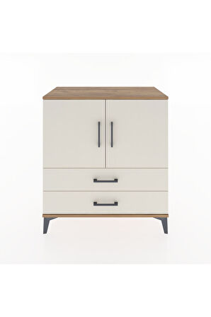 Hyperion Şifonyer 3 Raflı 2 Çekmeceli 2 Kapaklı 88x44x96 Çam-Aytaşı