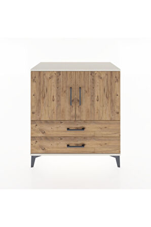 Hyperion Şifonyer 2 Raflı 2 Çekmeceli 2 Kapaklı 88x44x96 Aytaşı-Çam