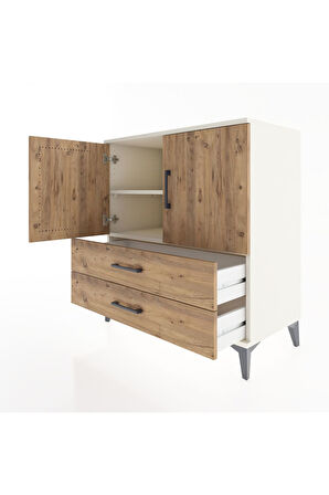 Hyperion Şifonyer 2 Raflı 2 Çekmeceli 2 Kapaklı 88x44x96 Aytaşı-Çam