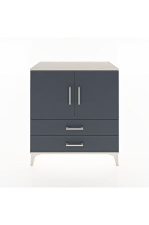 Hyperion Şifonyer Tek Raflı 2 Çekmeceli 2 Kapaklı 88x44x96 Aytaşı-Antrasit