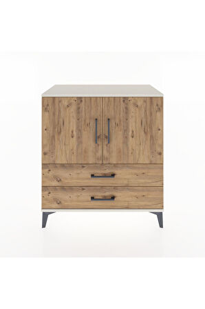 Hyperion Şifonyer Tek Raflı 2 Çekmeceli 2 Kapaklı 88x44x96 Aytaşı-Çam